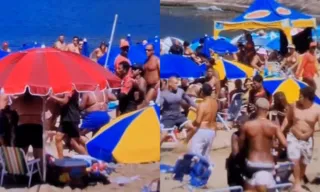 Imagem ilustrativa da imagem Pancadaria na saída de praia após acusação de calote no Rio; vídeo