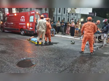 Imagem ilustrativa da imagem Acidente deixa 2 feridos no centro de Niterói; vídeo