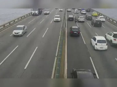 Imagem ilustrativa da imagem Motociclistas ficam feridos em acidente na Ponte Rio-Niterói