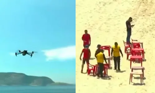 Os drones vão passar por toda a área da praia