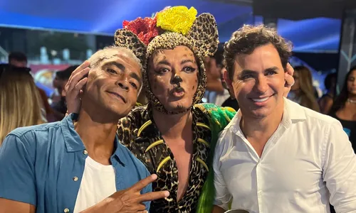 Romário, David Brazil e o anfitrião Marcelo Viana