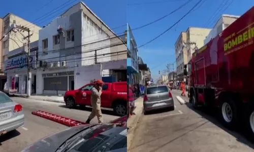 Motociclista que passava na hora se assustou e caiu no chão; ele também precisou de atendimento