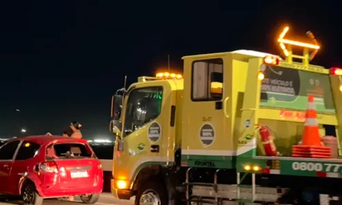 Equipe da Ecoponte estão no local para atender a ocorrência