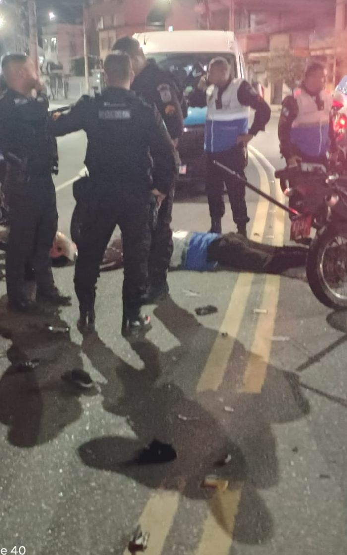 PM e mulheres feridas em acidente entre motos em SG; uma está baleada