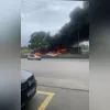 Os bombeiros levaram a vítima para o Hospital Estadual Alberto Torres
