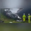Carro ficou completamente destruído após despencar do viaduto do Gradim