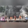 Imagem ilustrativa da imagem Incêndio em trem assusta passageiros na Baixada Fluminense