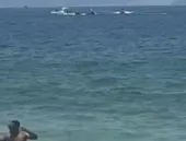 Avião de pequeno porte cai no mar de Copacabana