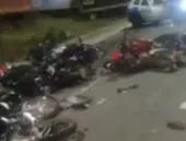 Várias motos batem após abordagem da PM em rolezinho; oito feridos