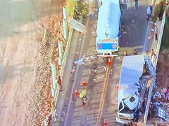 Acidente grave interdita os dois sentidos da Magé-Manilha