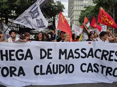 Protesto no Rio pede impeachment de Cláudio Castro
