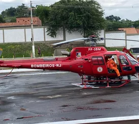 Após acidente de moto, menor é levado de helicóptero para SG