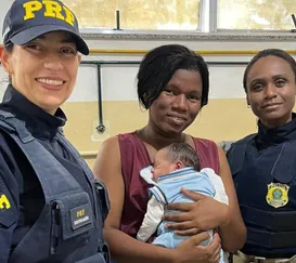 Bebê engasga e PRF faz manobra milagrosa na BR-101; vídeo