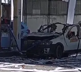 Vídeo: explosão em posto de combustíveis deixa quatro feridos