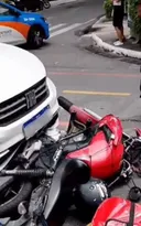 Imagem ilustrativa da imagem Acidente entre carro e moto deixa mulher ferida em Niterói