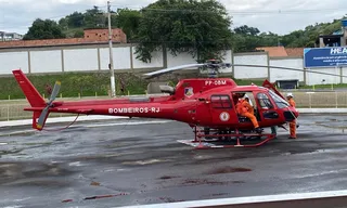 Imagem ilustrativa da imagem Após acidente de moto, menor é levado de helicóptero para SG