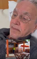 Imagem ilustrativa da imagem Caetano se emociona com senhora cantando sua música: 'Linda'