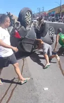 Imagem ilustrativa da imagem Capotamento na RJ-106 deixa homem ferido em Maricá; vídeo