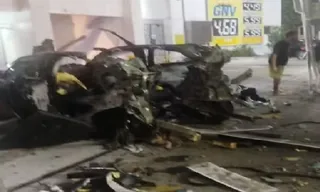 Imagem ilustrativa da imagem Carro explode em posto de gasolina e deixa feridos no Centro do Rio