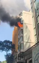 Imagem ilustrativa da imagem Incêndio atinge apartamento no Centro do Rio; vídeo