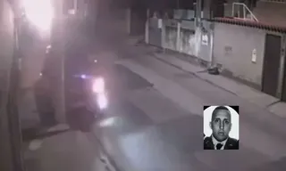 Imagem ilustrativa da imagem Vídeo mostra colisão de carro com poste na Baixada; PM morreu