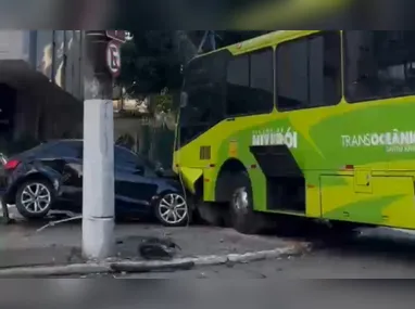 Bruno estava dirigindo o carro de passeio envolvido no acidente