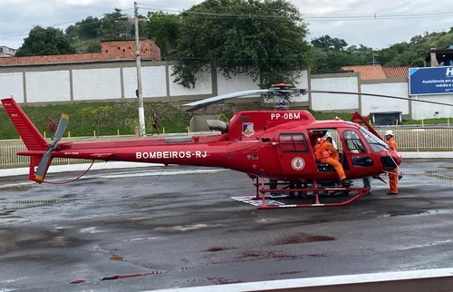Após acidente de moto, menor é levado de helicóptero para SG
