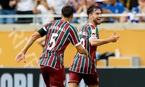 O primeiro gol do Fluminense foi marcado pelo Martinelli no final do primeiro tempo