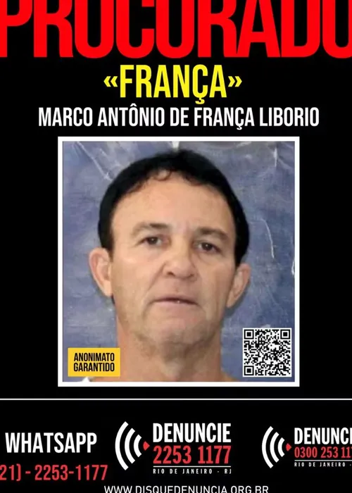 Cartaz do Disque Denúncia de Marco Antônio de França Libório, o França
