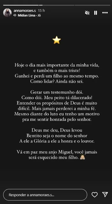 Cantor sertanejo anuncia morte de um dos filhos recém-nascidos