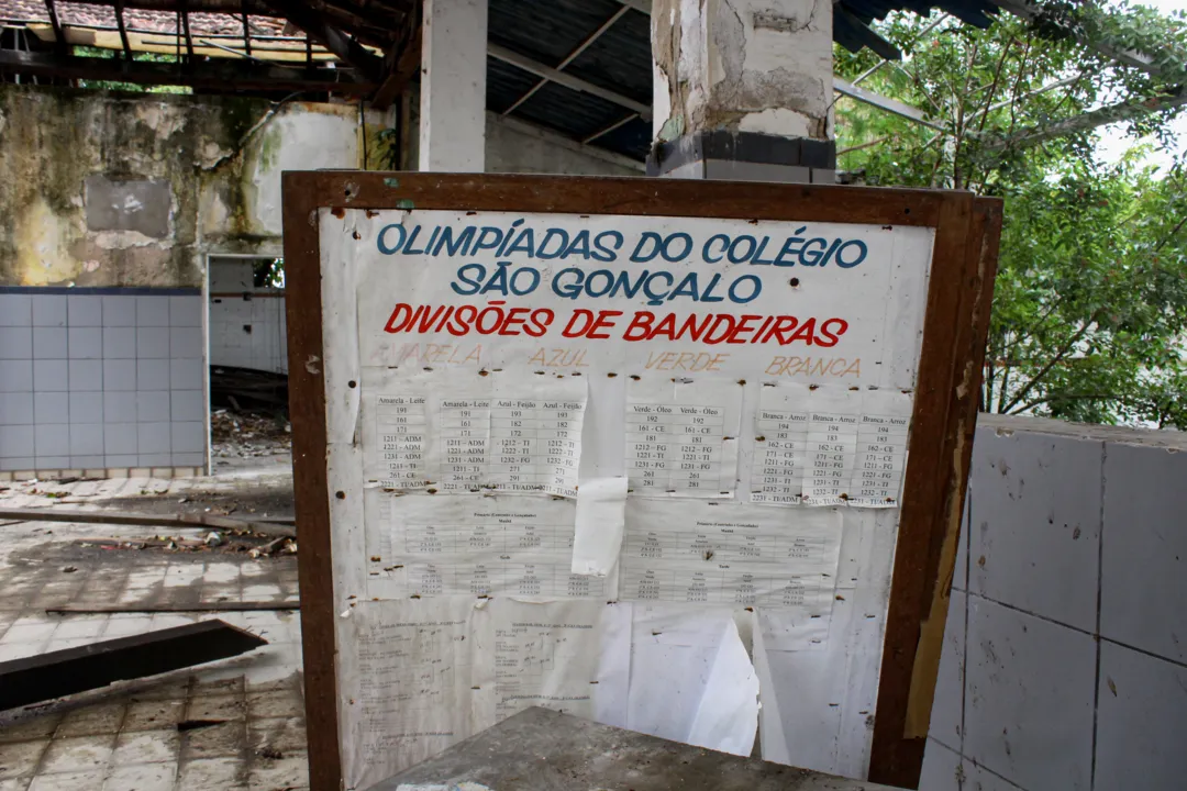 Colégio São Gonçalo: cenário de abandono e destruição