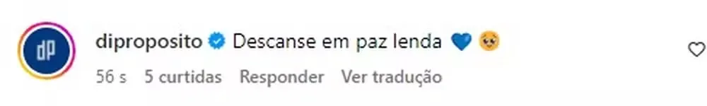 Famosos lamentaram a morte do cantor nas redes sociais