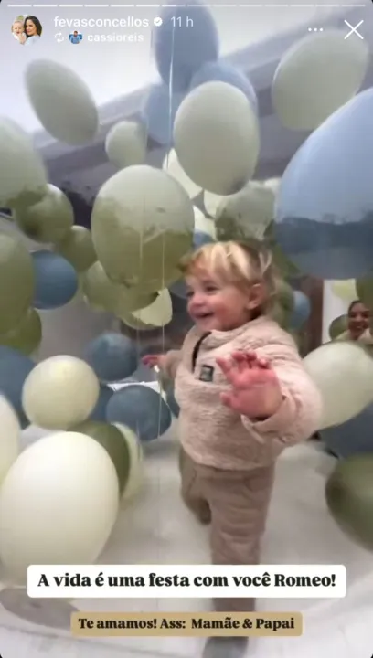 Festão! Casal de atores encanta fãs em aniversário do filho