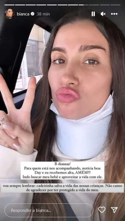 Bianca Andrade recebeu alta hospitalar neste domingo (5)