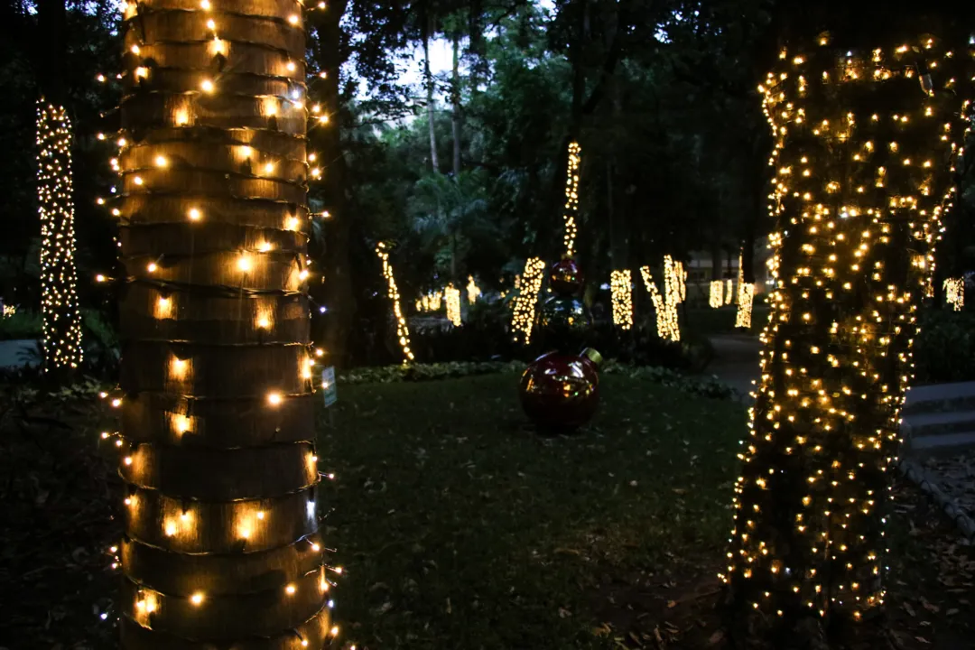 Decoração natalina no Campo de São Bento 