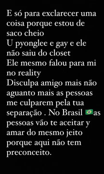 Ex-participante de reality show expõe Pyong Lee: 'É gay'