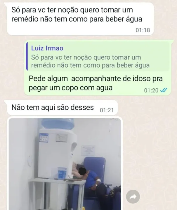 Mensagens trocadas entre Luiz Claudio e a irmã