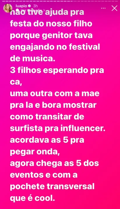 Luana Piovani dispara contra Pedro Scooby após mudança de filho