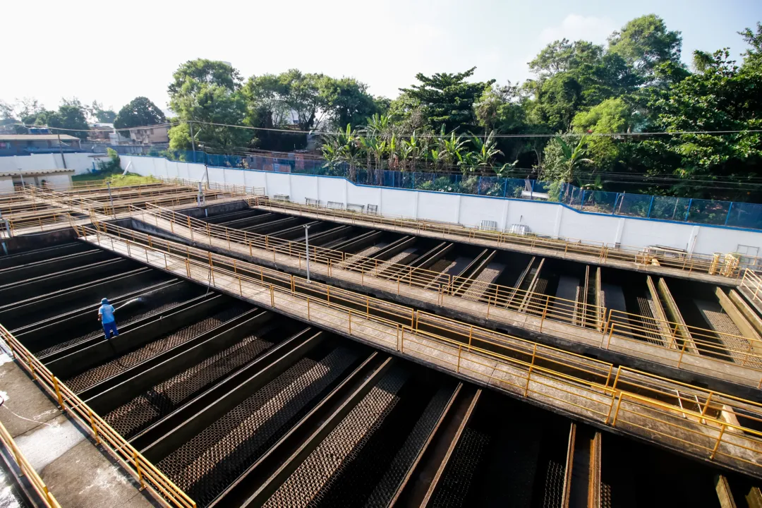 Estação de tratamento de água em Laranjal