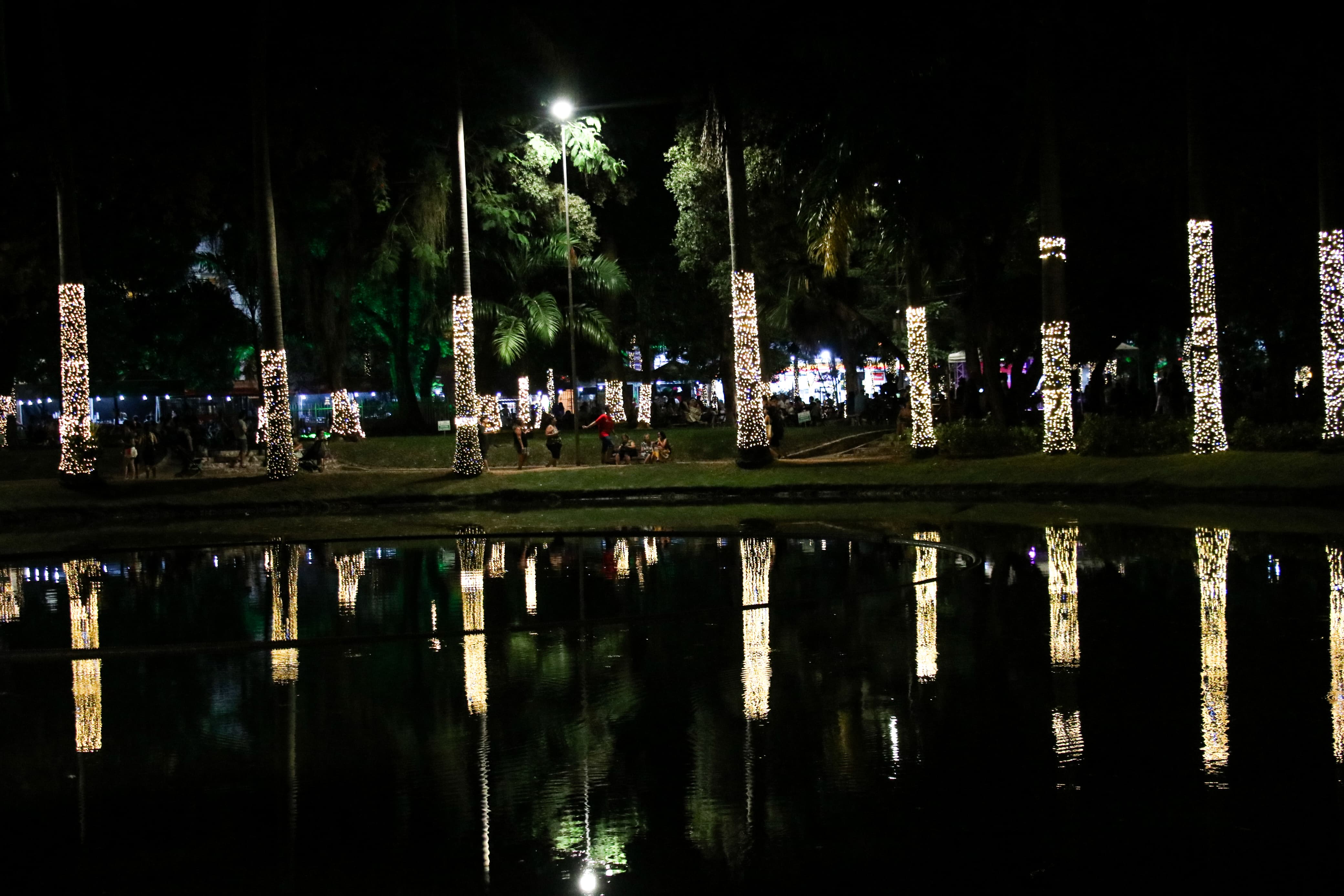 Decoração natalina no Campo de São Bento
