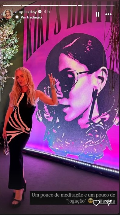 Angélica também aproveitou o cenário para fotos