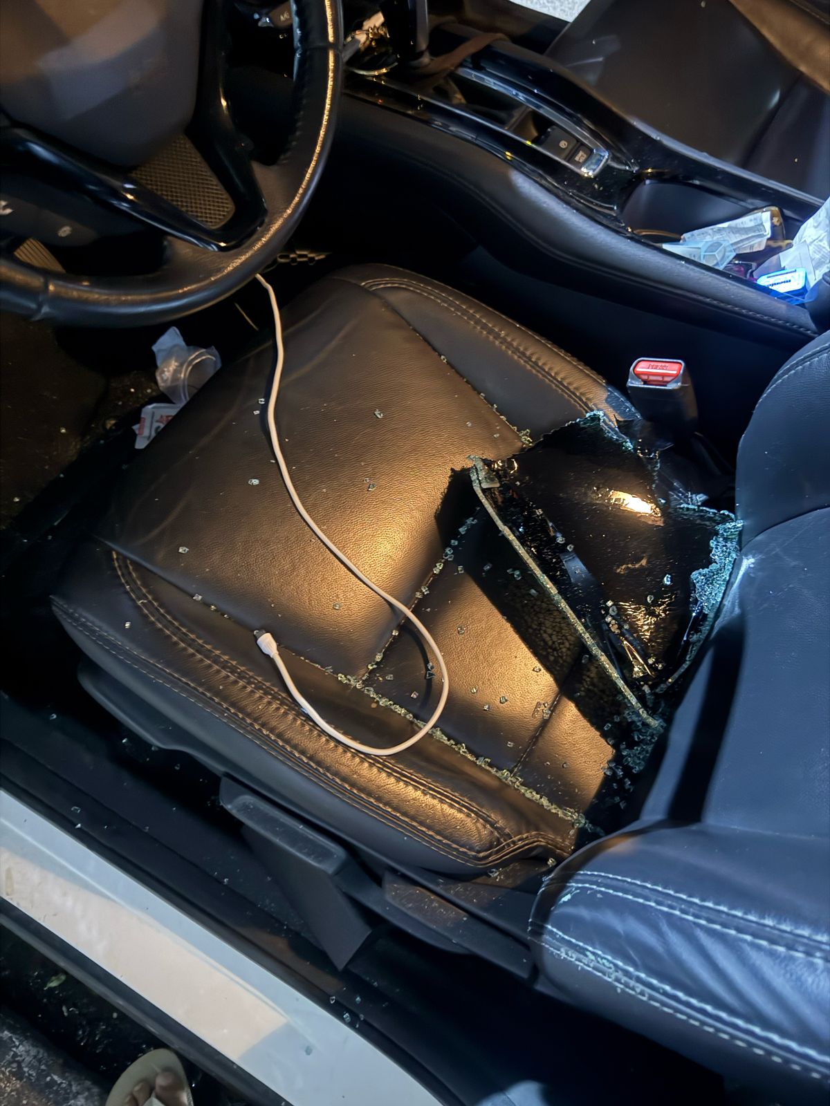 Condições do veículo após ser arrombado