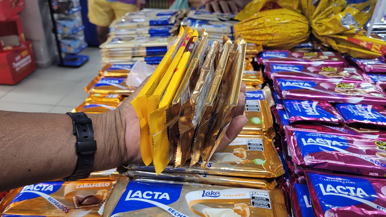 Rubens Claudino reclamou da diminuição dos chocolates e o aumento nos valores