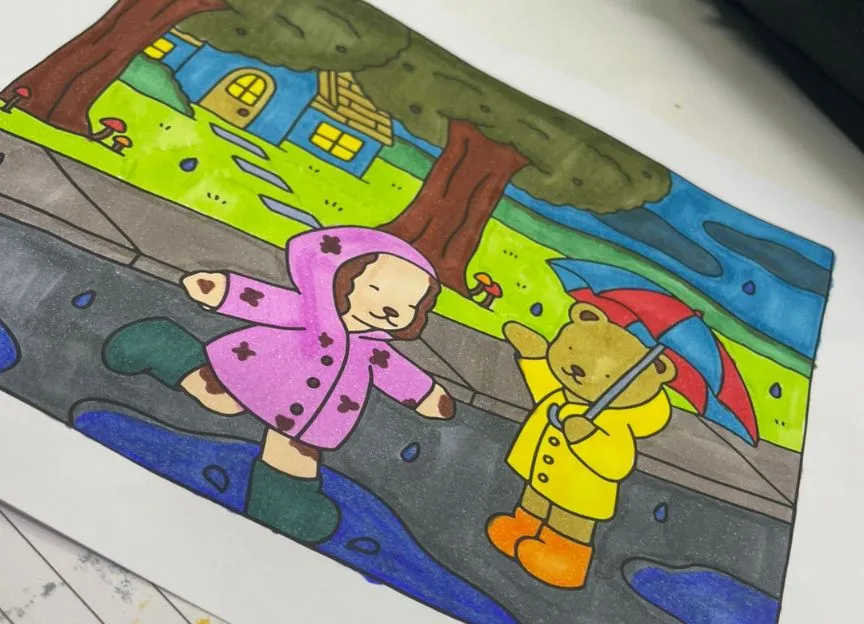 Esther Braz gosta de colorir quando está estressada e para passar o tempo