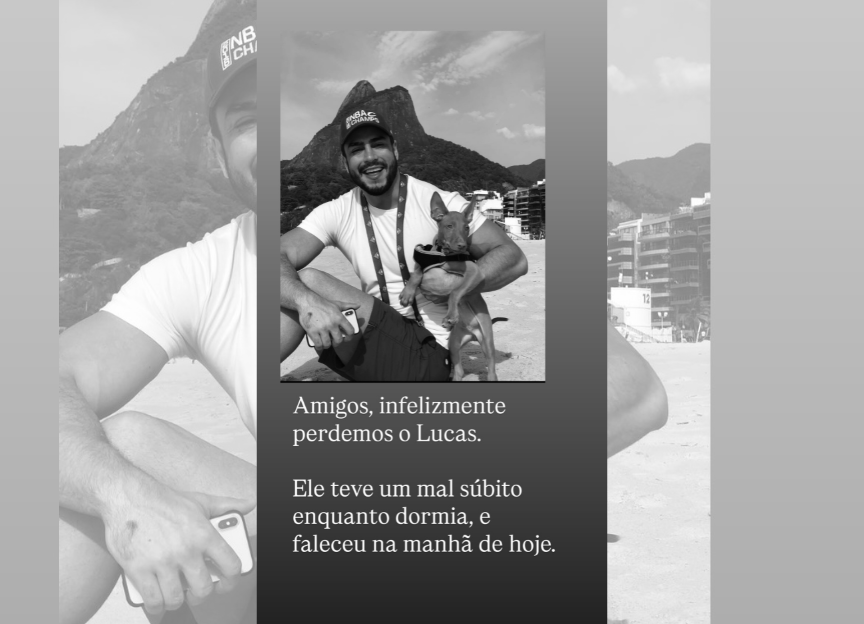 Ex-companheiro de repórter da Globo morre aos 38 anos