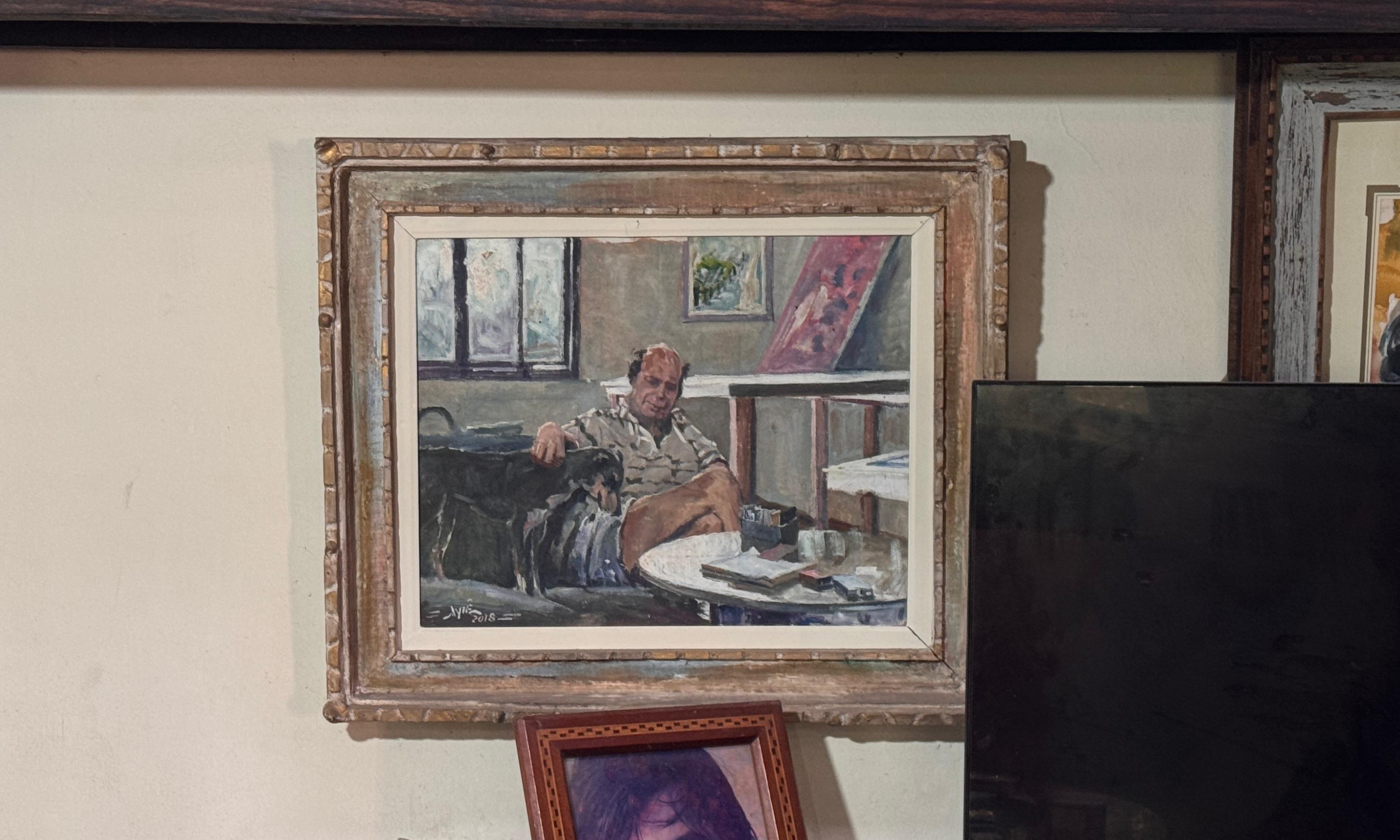 Aynê retrata pessoas e paisagens em seus quadros