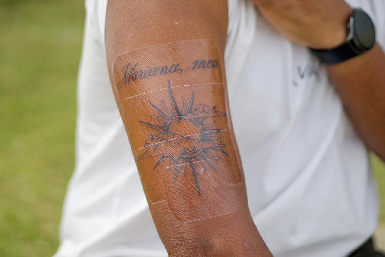 Tatuagem feita em homenagem a Mariana Marins