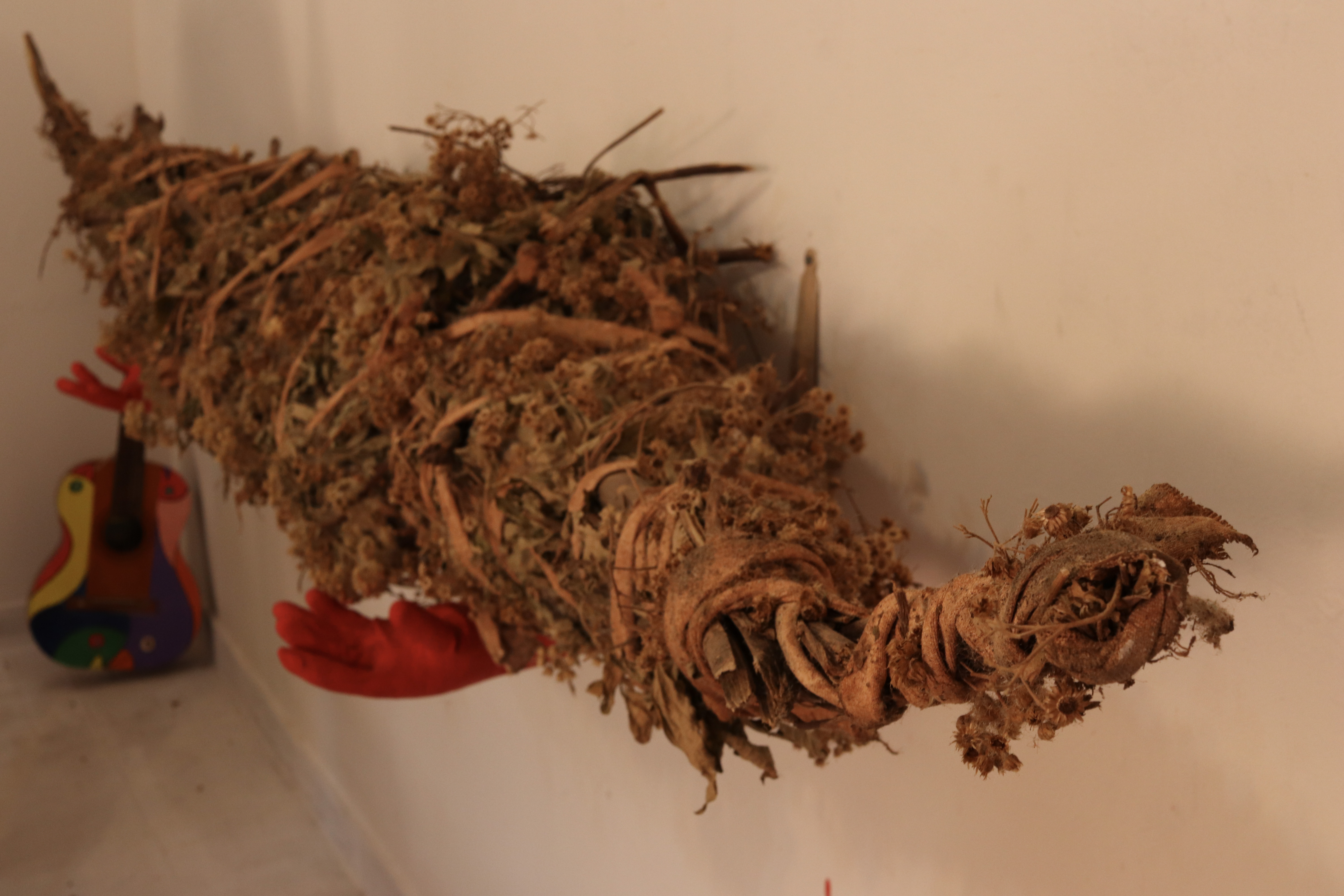 Obras criadas a partir de galhos e troncos caídos