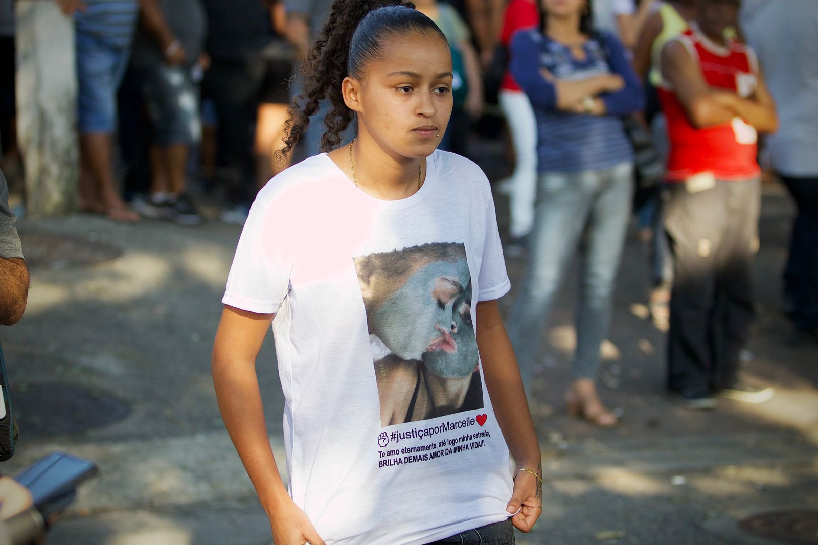 Namorada de Marcelle pediu por justiça no último adeus