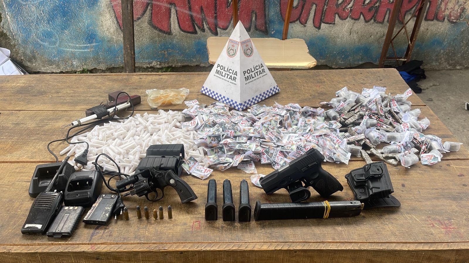 Material apreendido pela PM